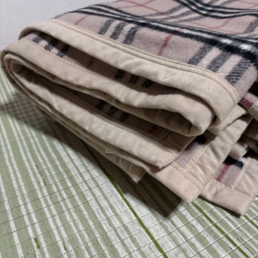 BURBERRY バーバリー 毛布 ノバチェック柄 ウール 100% 防寒 2枚
