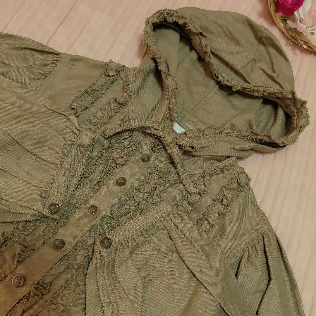 美品♡ピンクハウス　ワンピース　フード付き ピコフリル　フリル　フレア