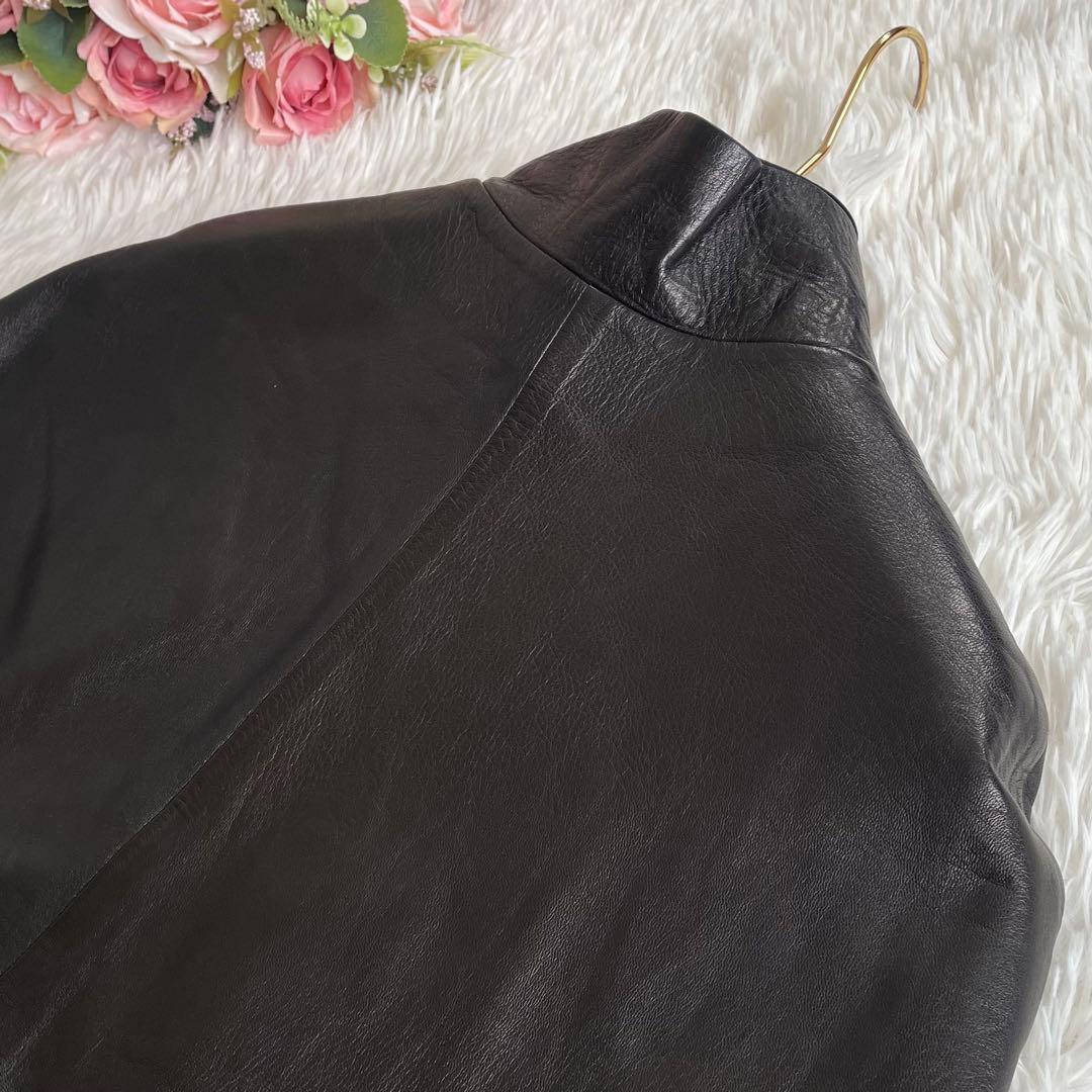 A*a様 《 最高峰の絶品 》 VALENTINO ボウタイ付き レザーケープ