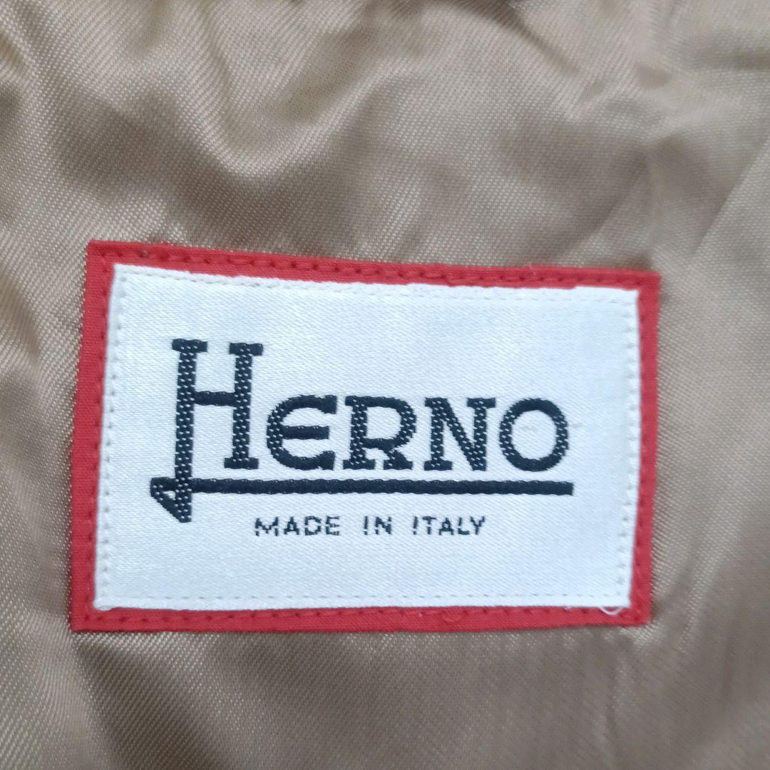 2XL✨HERNO カシミア 馬のリボン 裏地総柄 ロングコート ハニーベージュ