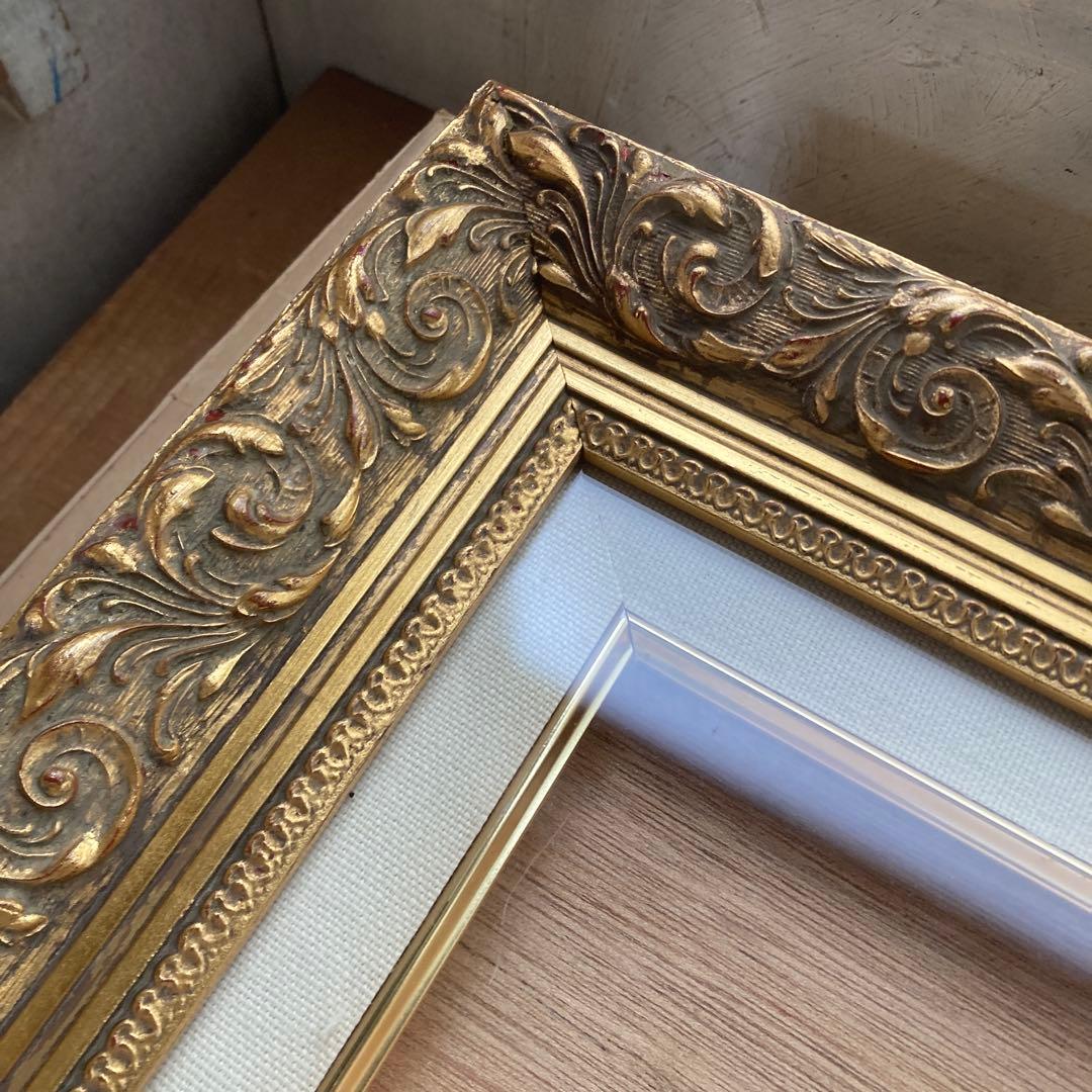 ゆ*か様 虹画堂 F10号 油彩額縁 ゴールドフレーム アクリル 金色 布カバー