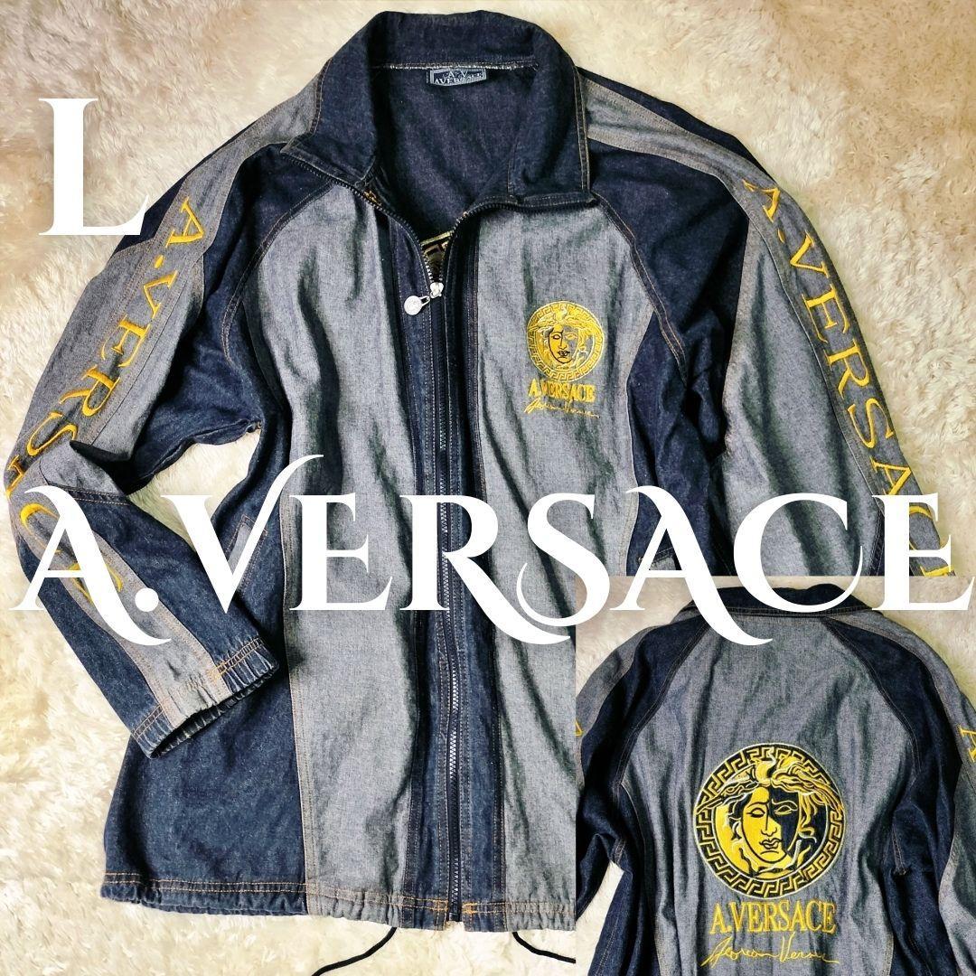 超希少✨️美品 ヴェルサーチ メデューサ刺繍 デニムジャケット バイ