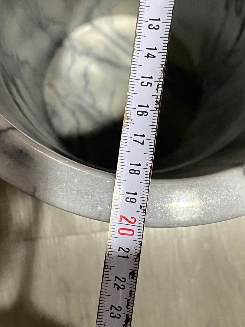 美品 大理石 傘立て 白/グレー マーブル柄 玄関装飾 アンブレラスタンド