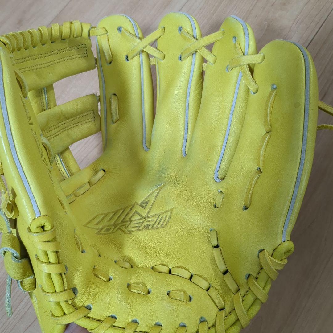 少年軟式野球グローブ イエロー