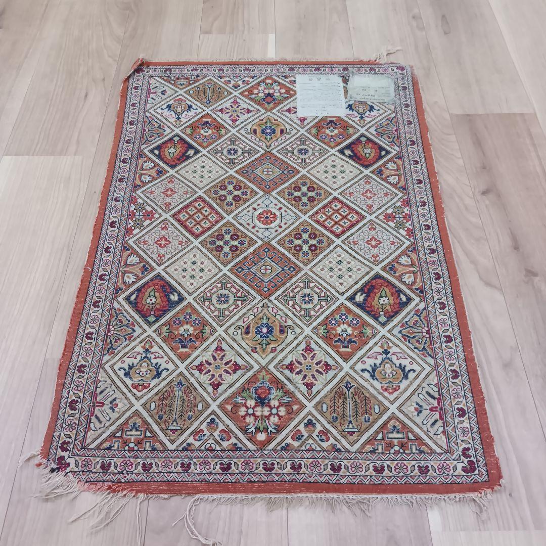 Y2822-2 ペルシャ絨毯 クム産 シルク100% 手織り