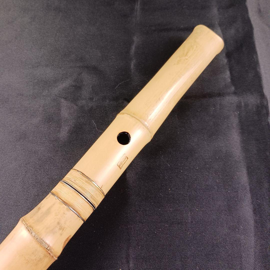 Y3110-8 琴古流 尺八 月童 銀三線 全長42.3㎝ 竹製
