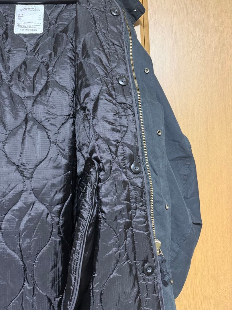 ビッグシルエット M-65 ライナー付　モッズコート　ブラック