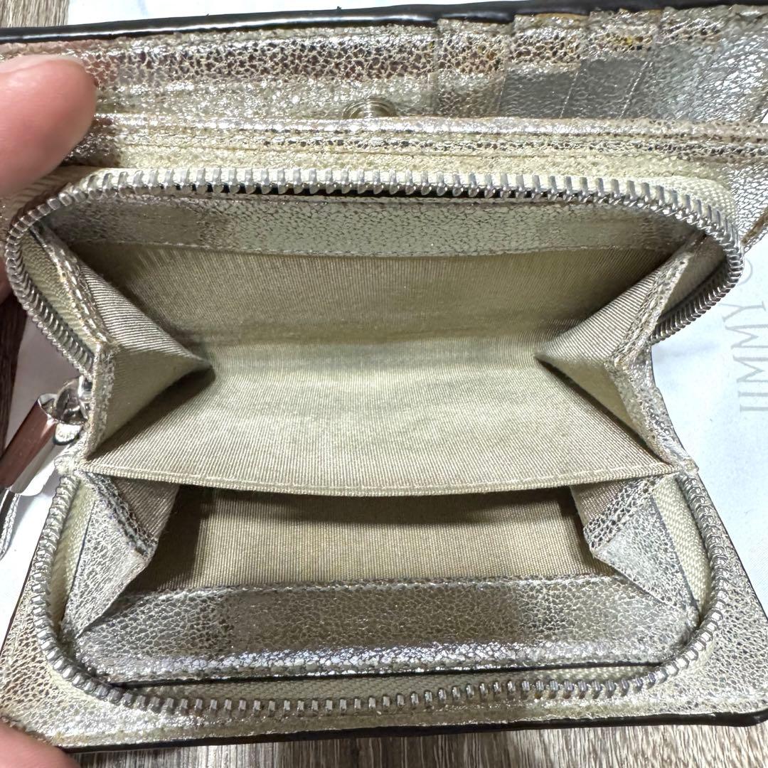 ゆ*ゆ様 【極美品】《正規購入》JIMMY CHOO シルバー ウォレット