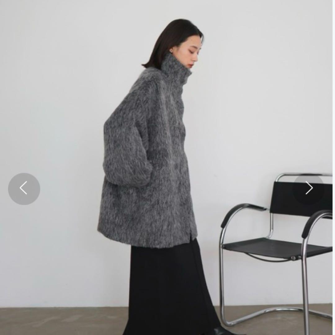 hellam シャギースタンドカラーコート ヘラム