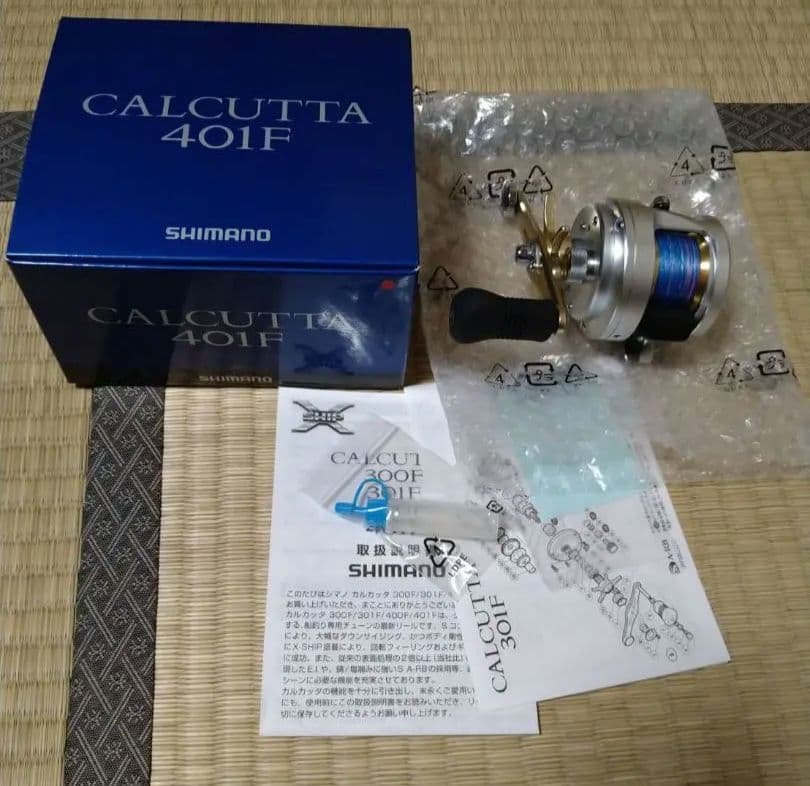 【極美品】SHIMANO カルカッタ 401F 左巻き ベイトリール　使用2回