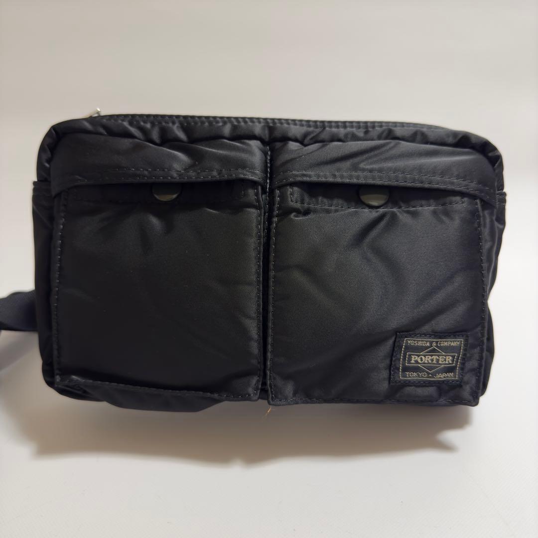 極美品ポータータンカー最終モデル　ウエストバッグ　ボデーバッグ黒POTERジップ
