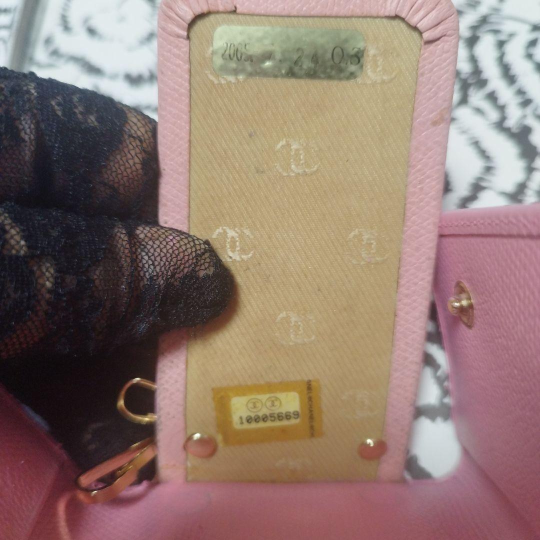 CHANEL ピンク レザー キーケース