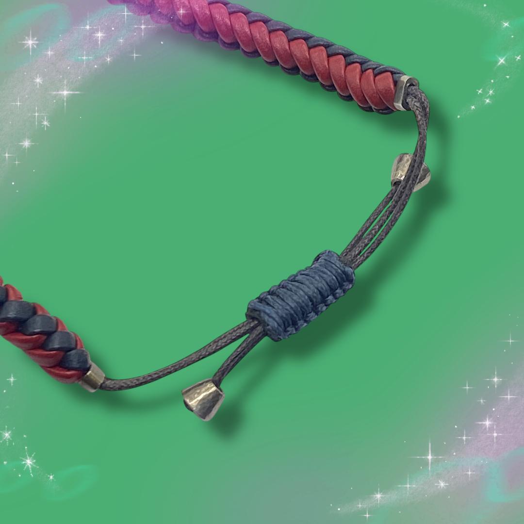 《美品》 グッチ ブレスレット クレスト 編み込みレザー Ag925