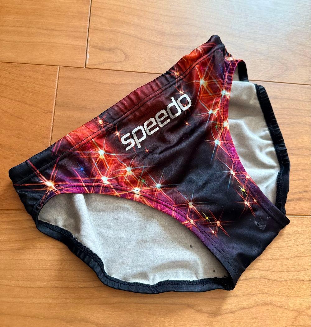 【美品】SPEEDO　アクアブレード　ダイナカット　L　光沢　ウロコ　競パン