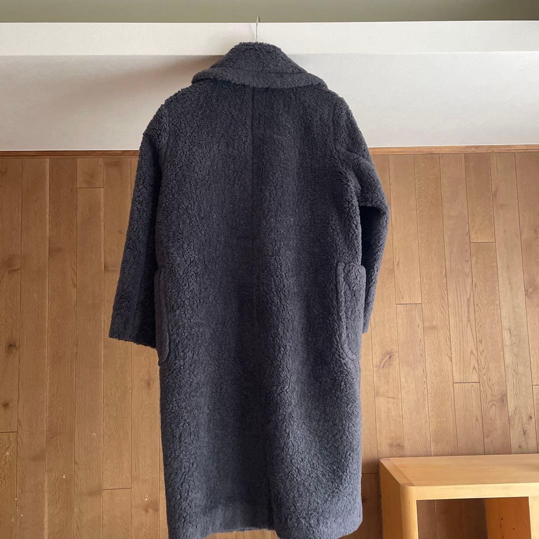 アナイ ANAYI テディベア カーリーウールロングコクーンコート