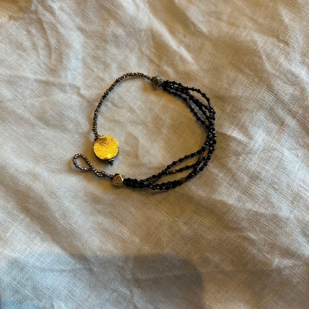 sememo ブラックスピネル 4連ブレスレット