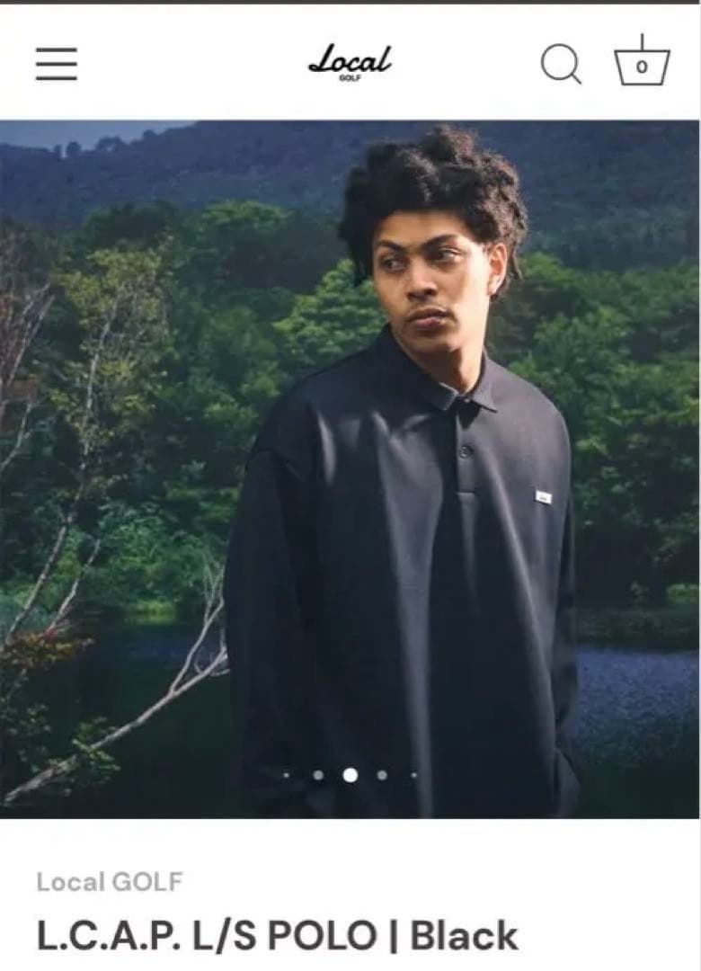 【完売品】Local GOLF L.C.A.P. L/S POLO Black