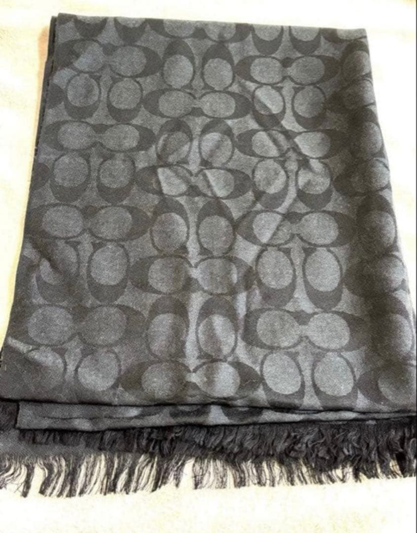 【ぐっちゃん】【未使用】COACH ストール シグネチャー アウトレット