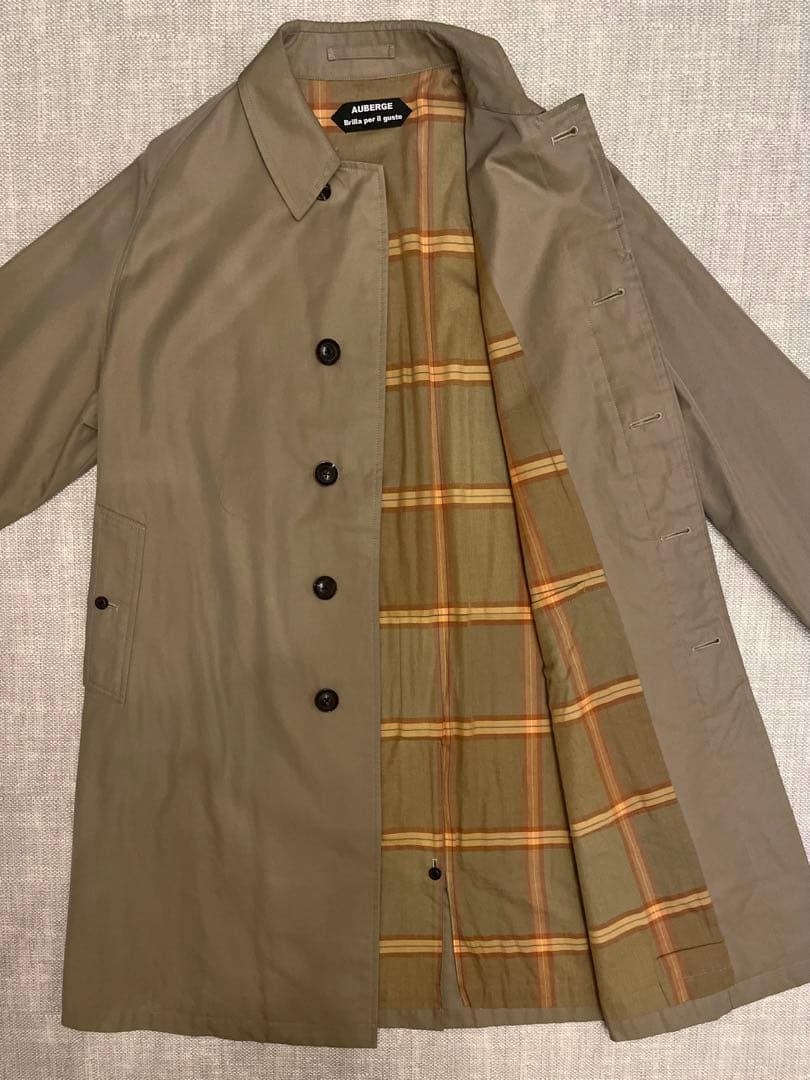 オーベルジュ×ブリッラ⭐️ステンカラーコート⭐️38⭐️ベージュ玉虫ソラーロ　完売品