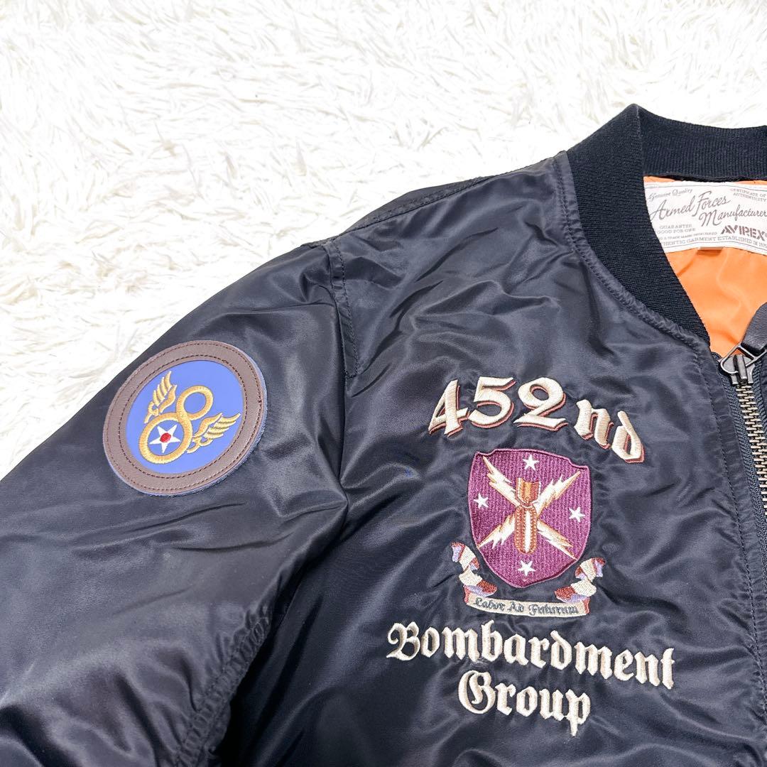 avirex MA-1 452nd 未使用級 フライトジャケット ワッペン 3L