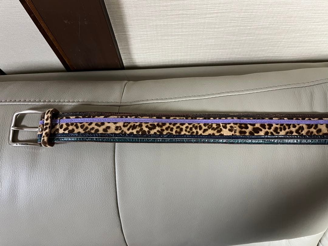 特価！！13,600円→10,000円！！　エトロ　レオパード柄 レザー ベルト
