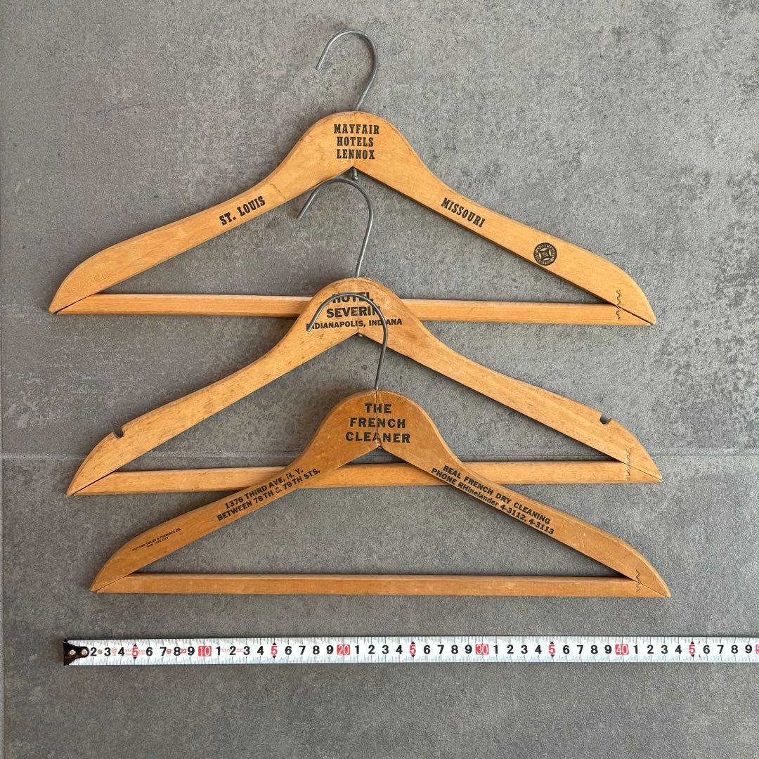 ビンテージ ウッド ハンガー 木製 アメリカ アンティーク