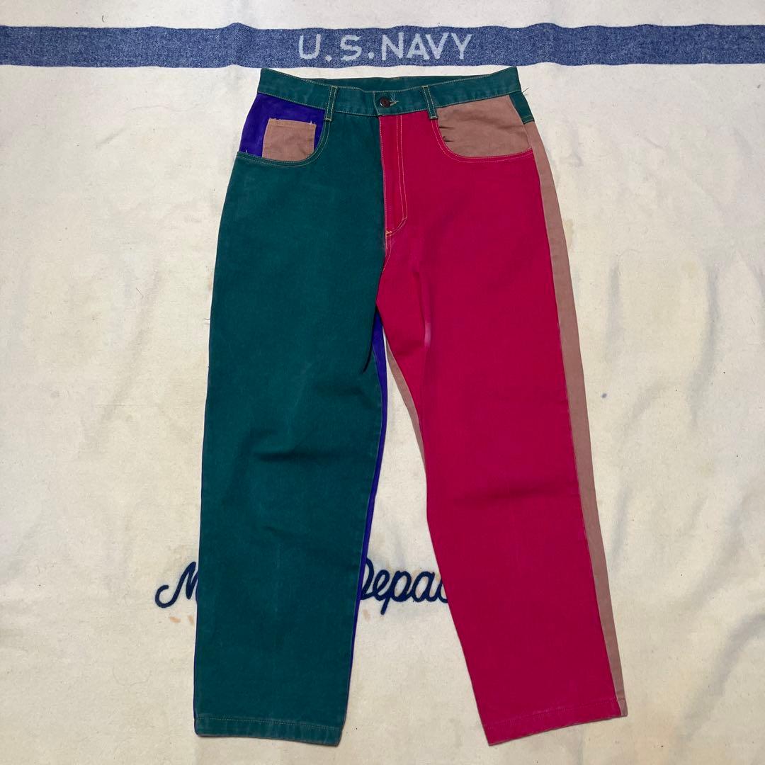 USA製　70s〜　クレイジーパターン　ストレートパンツ　ヴィンテージ　珍品 ビンテージ70's○Peter Max × Wranglerレディースクレイジーパターン