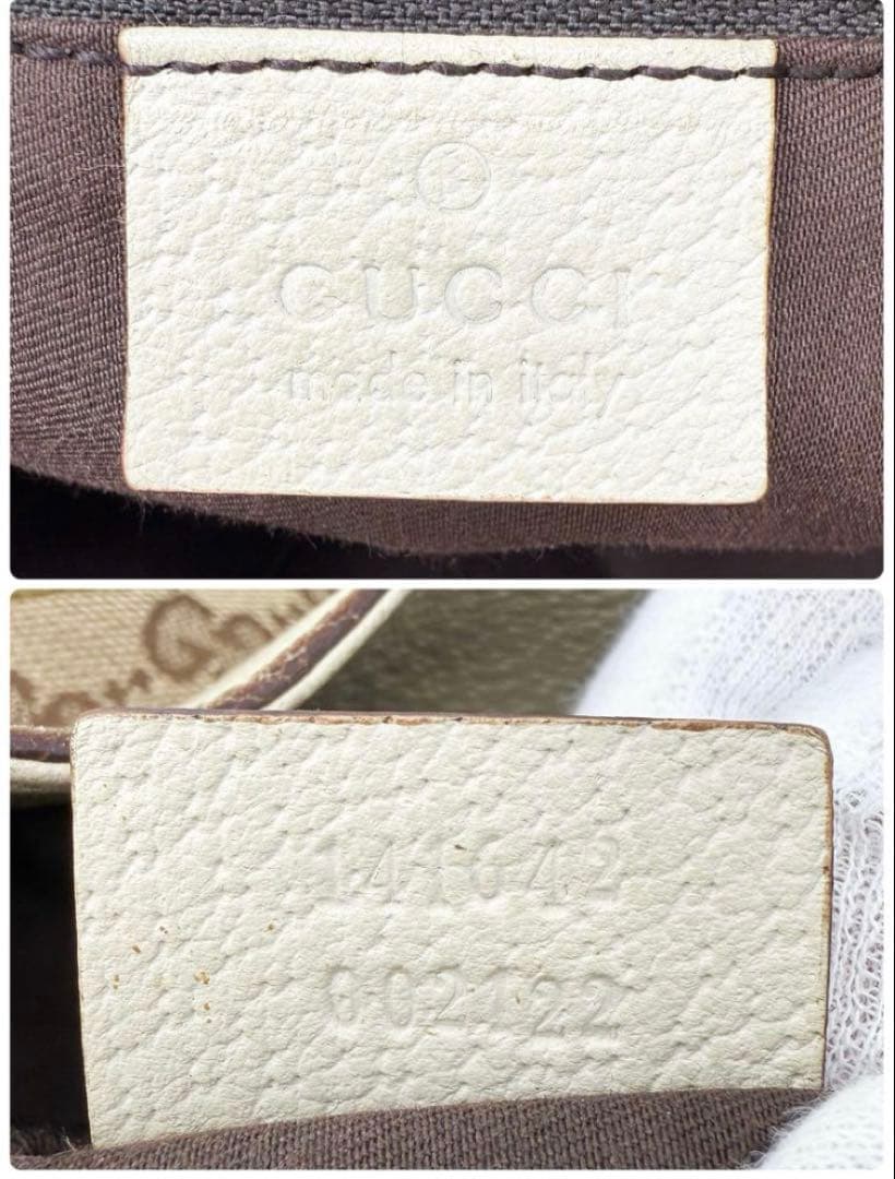 人気 GUCCI アビー GGキャンバス×レザー リュック 保存袋付き ブラウン