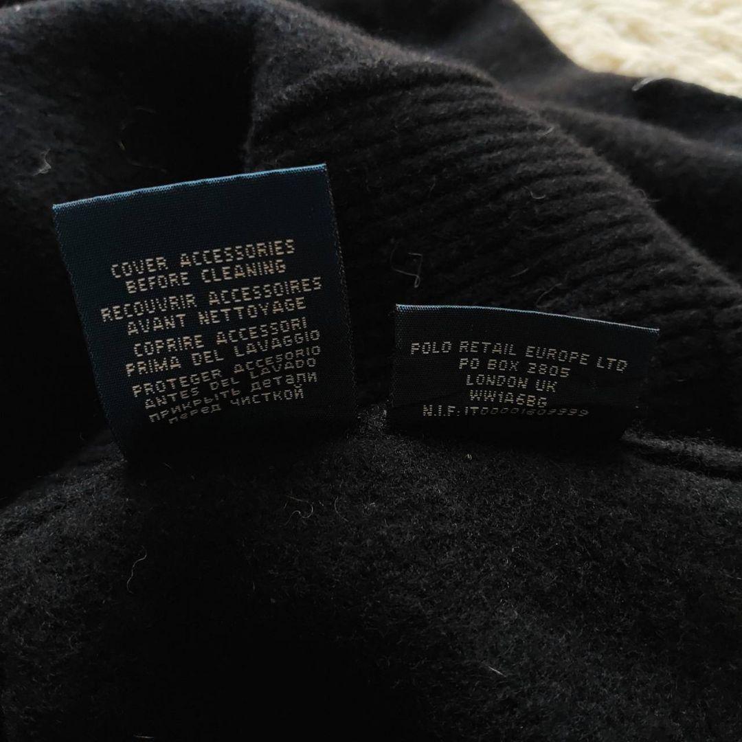 90s Ralph Lauren エンブレムロゴ 縮絨 ボタン ニット セーター