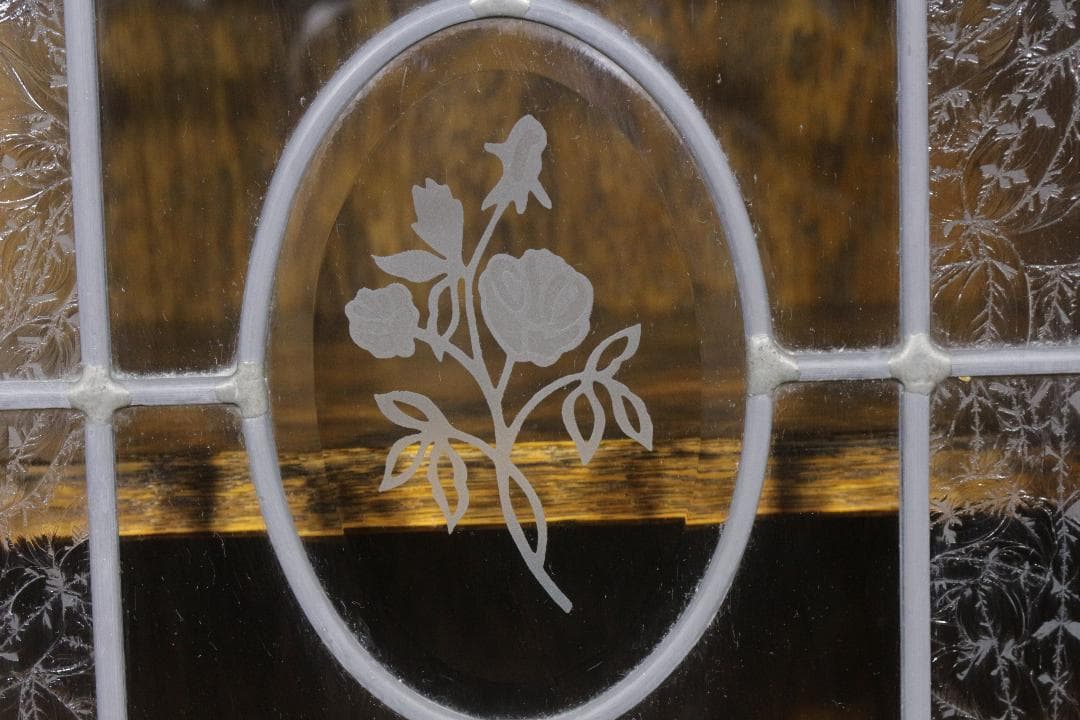 三越ブルージュ★食器棚★ステンドグラス★木製家具