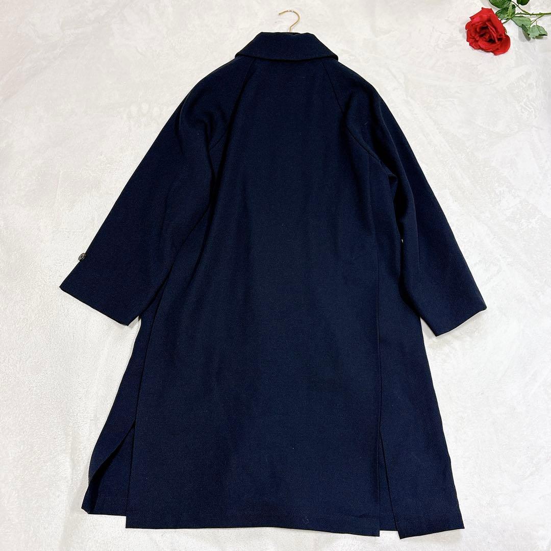 未使用✨　マッキントッシュ　ステンカラーコート　ウール　100% ネイビー