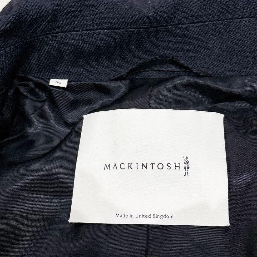 未使用✨　マッキントッシュ　ステンカラーコート　ウール　100% ネイビー