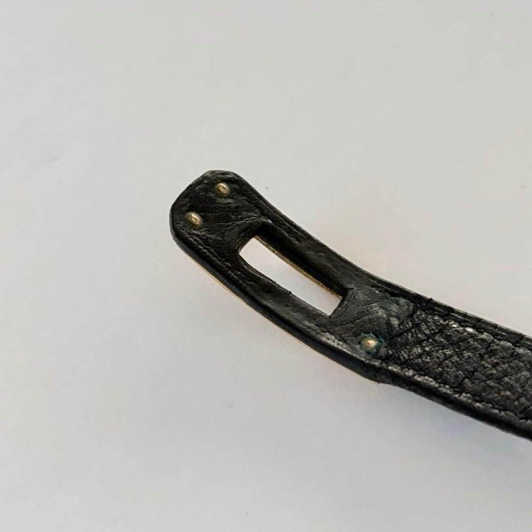 エルメス　レザー ブレスレット ブラック　黒　ケリー　ドゥブルトゥール