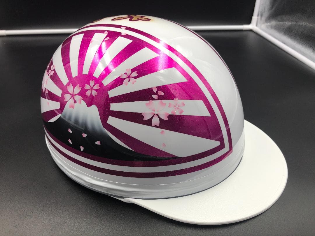 コルク半　カスタム　富士日章　ホワイトピンクラメ　桜　文字あり高級クリヤ送料無料