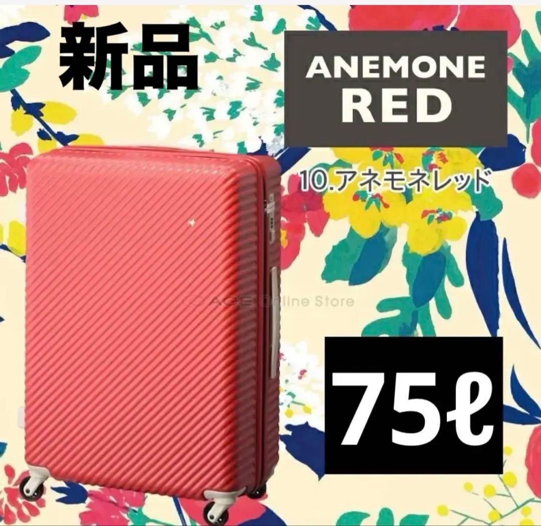 付属証あり！新品★HaNTマイン75ℓキャスターストッパー付きキャリーケース