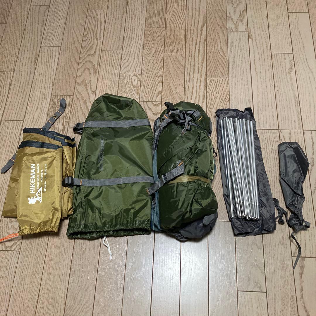 バンドック　ソロドーム１BDK-08KA カーキ　グランドシート付き