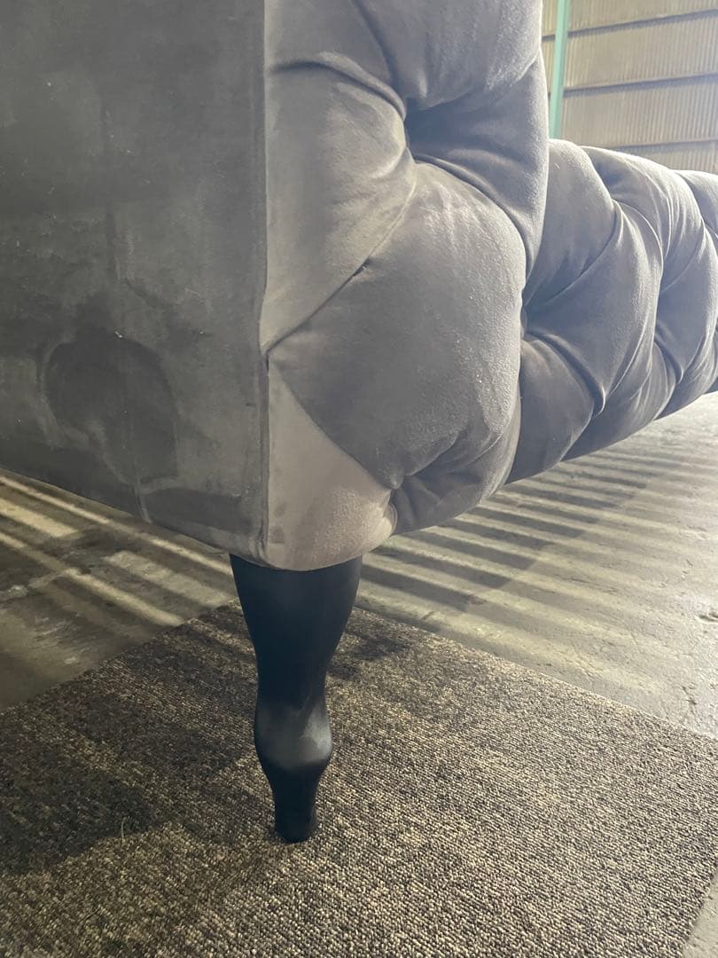 KARE デザイア ベルベットシルバーグレイ ベッド クイーンサイズ