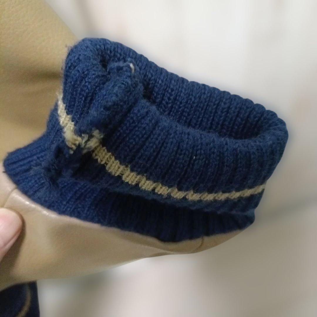 HIGH STANDARD スタジャン L ネイビー/ベージュ