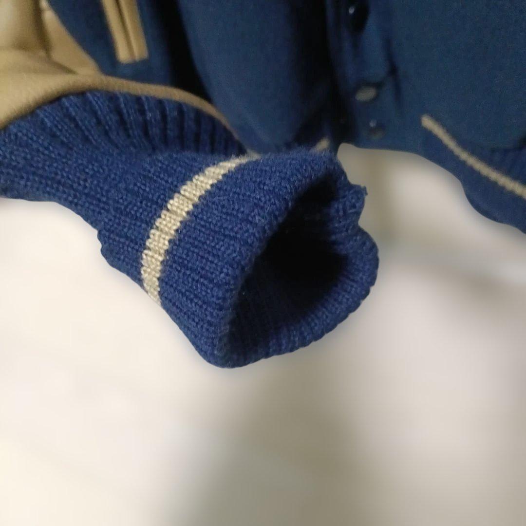 HIGH STANDARD スタジャン L ネイビー/ベージュ