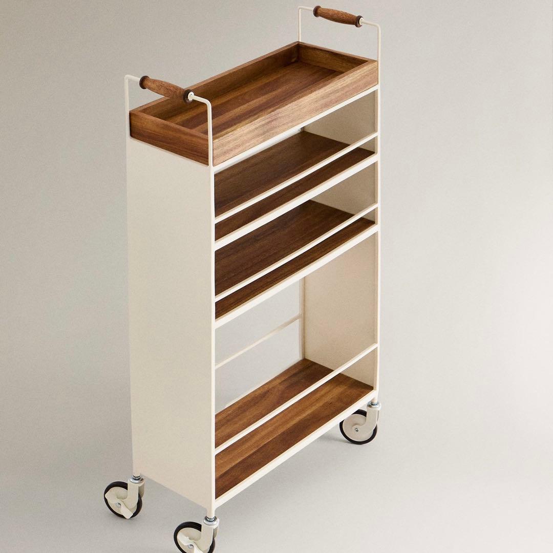 ZARA HOME メタルとウッド ストレージカート