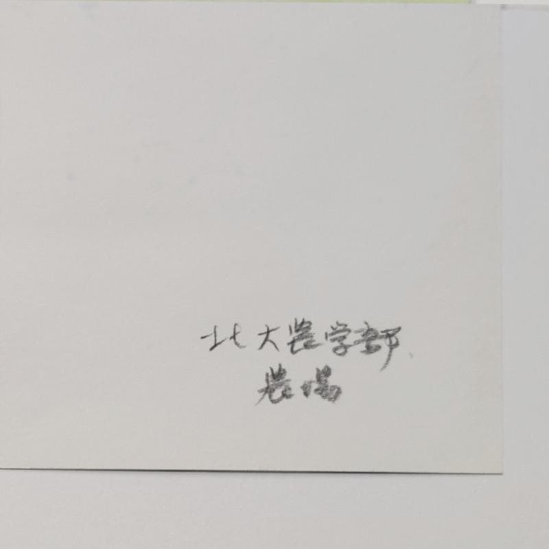 ☆ 境 肇 ☆「北大農学部 農場」水彩画 大衣 新品額！