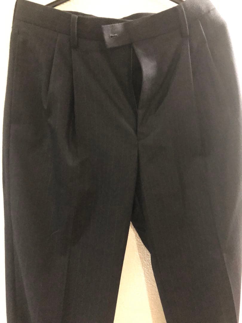 【AURALEE】WOOLFULLINGFLANNEL STRIPESLACKS