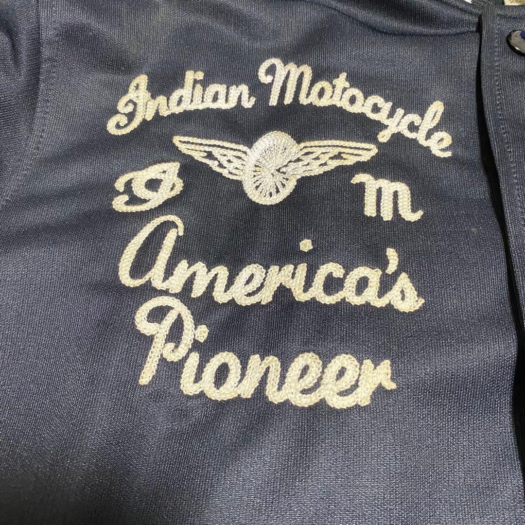 XL 希少サイズ　Indian Motorcycle スタジャン 刺繍　ロゴ