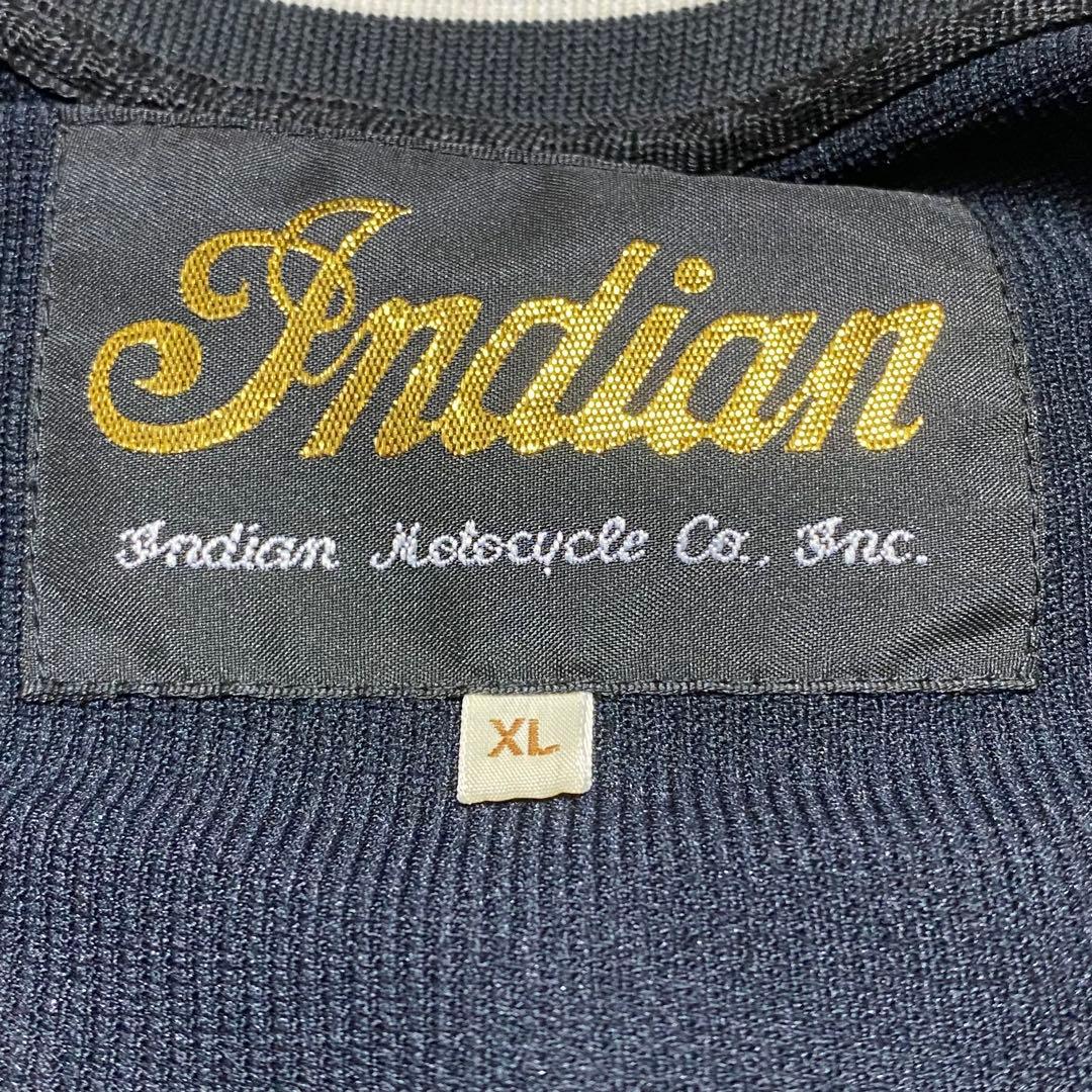 XL 希少サイズ　Indian Motorcycle スタジャン 刺繍　ロゴ