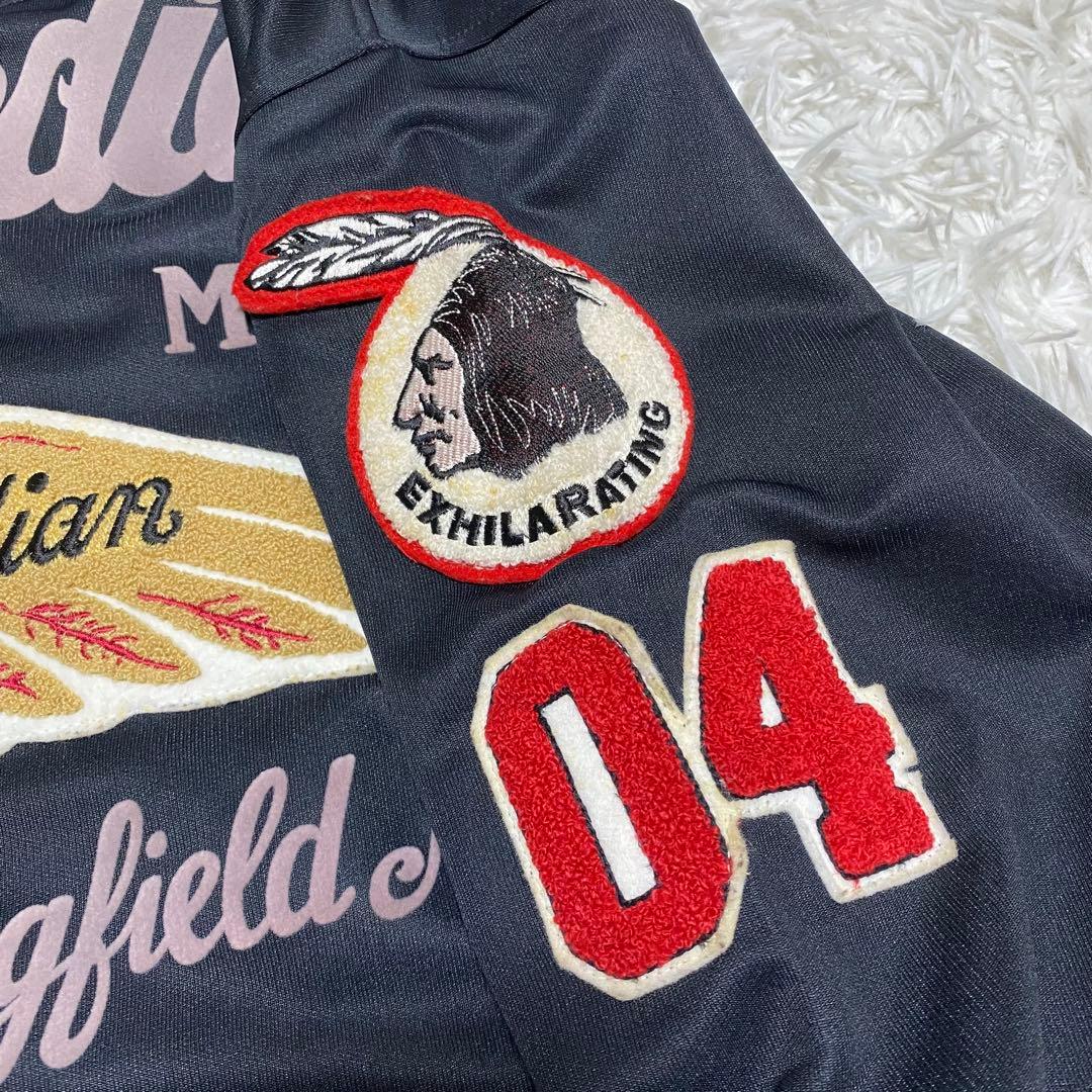 XL 希少サイズ　Indian Motorcycle スタジャン 刺繍　ロゴ