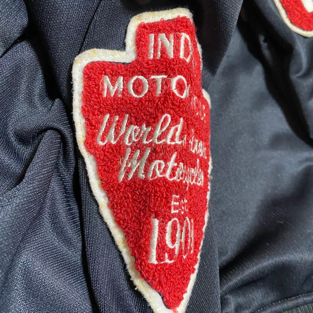 XL 希少サイズ　Indian Motorcycle スタジャン 刺繍　ロゴ