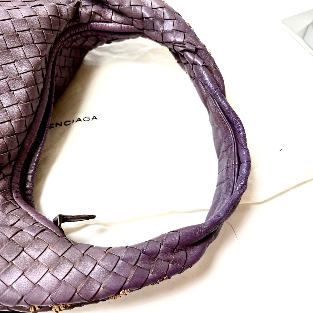 ボッテガヴェネタホーボーイントレチャートパープルワンショルダーバッグ