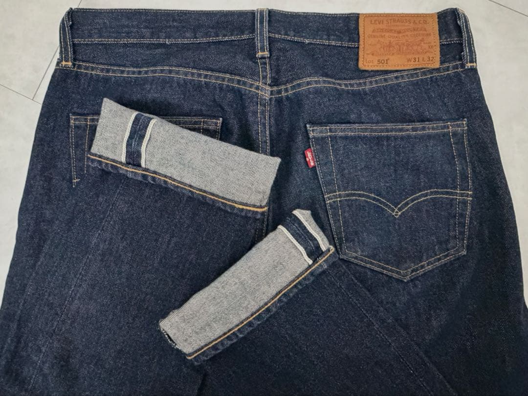 Levi's 501 BIGE 赤耳 W31 濃紺 米国製 ボタン裏5115 - メルカリ