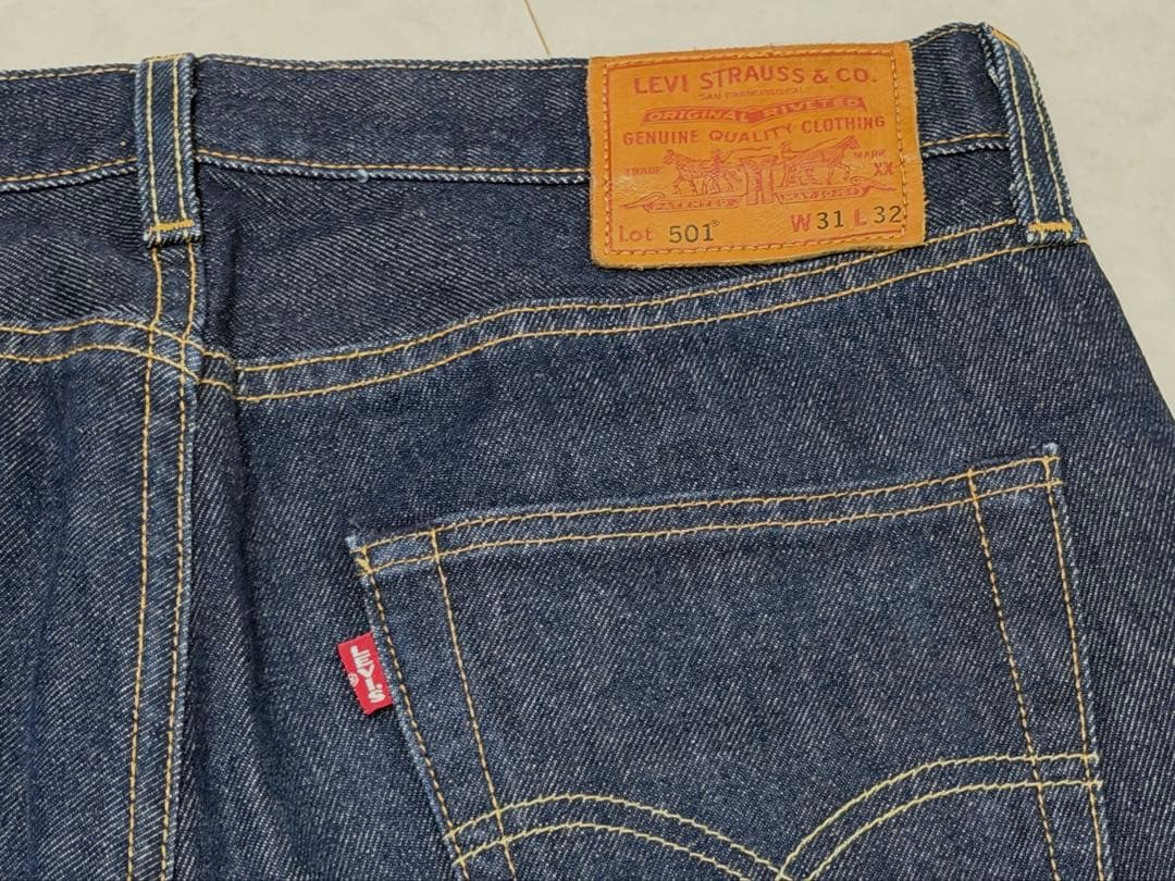 Levi's 501 BIGE 赤耳 W31 濃紺 米国製 ボタン裏5115 - メルカリ