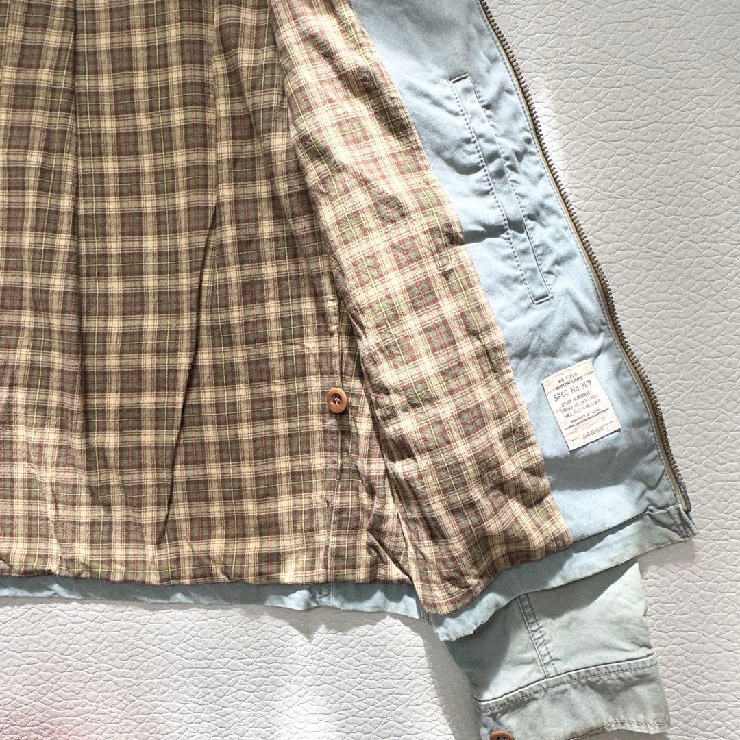 希少 90s ラルフローレン スイングトップ 裏地チェック ライトブルー デニム